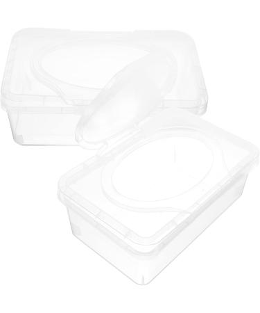 Hoement 4-Piece Baby Towel Holder Set | Wet Wipe Container & Diaper Organizer | Travel Tissue Box | Transparent Design | 19.5x12.5x7.5cm - Buy Online on GoSupps.com