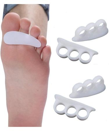 Buy Hammer Toe Corrector & Cushion | Soft Gel Toe Spreader & Separator - Reduce Pain & Prevent Hallux Valgus (4 Pack) - Buy Online on GoSupps.com