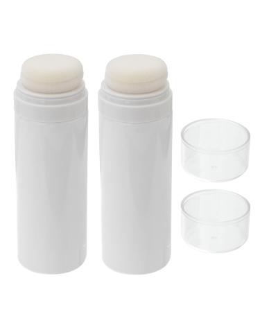 Beavorty Powder Dispenser 2 Pcs Puff Box Body Puff Baby Travel Size Baby Storage Bottle Child Convenient Talcum Powder Bottle 1 count (Pack of 1) White