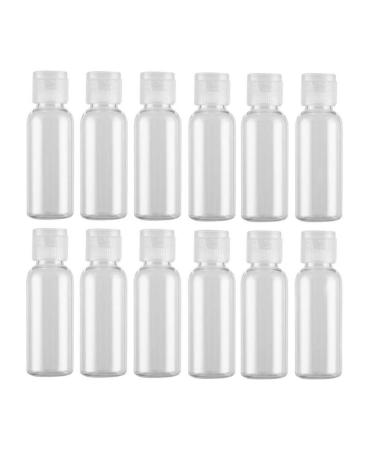 12Pcs 30ml Clear Plastic Empty Travel Bottles Container with Flip Cap Refillable Toiletry Bottles Containers Cosmetic Sample Bottles for Shampoo Body Wash Lotion Essential Oil 30ml/1oz