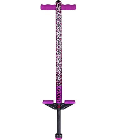 Flybar Foam Jolt Pogo Stick for Kids Ages 6+, 40 to 80 Pounds, Perfect for Beginners Leopard