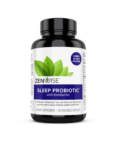 Zenwise Health Probiotic + Kombucha + Sleep 60 Vegetable Capsules
