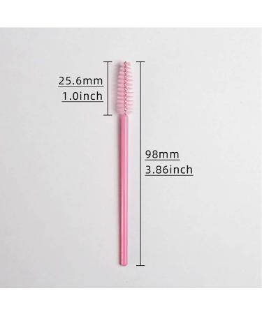 100pcs Pink Eyelash Spoolie Brushes & Mascara Wands for Makeup Tools - Eyebrow Brush Cleaner Applicator for False Eyelashes Extension - Buy Online on GoSupps.com