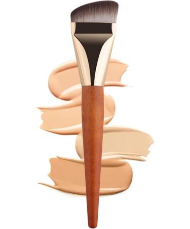 Flat Part Makeup Brush Flat Part Foundation Brush - Liquid Foundation Brush with Wooden Handle Professional Contour Brush for Liquid Cream Powder Blending and Polishing - Buy Online on GoSupps.com