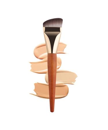 Foundation Brush Flat Top Makeup Brush Professional Flat Powder Brush Facial Shadow Brushes Contour Brush Makeup Brush For Face For Blending Buffing Liquid Powder Foundation Cream Concealer Brown/