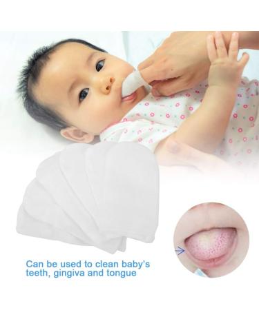 6Pcs Cotton Gauze Finger Brush Set for Baby & Children - Oval Leaf Tongue & Tooth Cleaning Tool | International Shipping Available - Buy Online on GoSupps.com