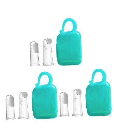 Minkissy 3 sets of finger toothbrush set finger toothbrush for toddlers -Draumenbrush toothbrush baby toothbrush portable finger toothbrush finger toothbrushes for babies clean