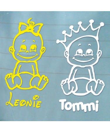 Custom Baby Sticker with Name - Motif 161 (16 cm) | 20 Colors & 11 Fonts Available International Shipping - Buy Online on GoSupps.com