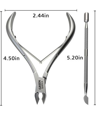 Cuticle Cutter Set (Silver with Pusher) - Buy Online on GoSupps.com