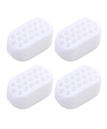 Porceosy women pine trainer 4 pieces silicone pine trainer portable men women face muscle sCulping jaw bone more jaw former coach white
