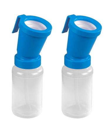 Q'mark 2 Pack Teat Dip Cup Non Reflow Nipple Cleaning Disinfection Dip Cup for Cow Sheep Goat Non-Return Teat Dipper - 300 ml Blue