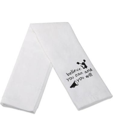 VAMSII Cheerleader Sweat Towel - Believe You Can Embroidered Cheer Team Bath Washcloth - Buy Online on GoSupps.com