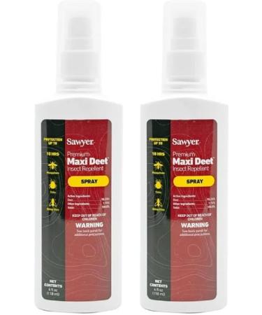 Sawyer Products Premium MAXI DEET 100% DEET Insect Repellent Pump Spray 4-Oz - Twin Pack - Buy Online on GoSupps.com