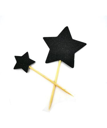 Twinkle Twinkle Little Star Cupcake Toppers Glitter Mini Birthday Cake Snack Decorations Picks Suppliers Party Accessories for Wedding Baby Shower 40PC (Black) - Buy Online on GoSupps.com