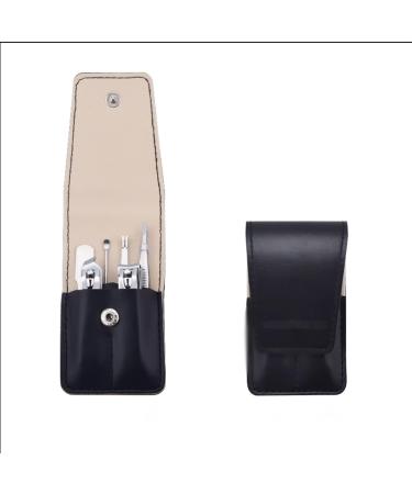Manicure Set Professional Nail Clippers Set in One Stainless Steel Pedicure Kit Nail Clipper Set Suitable as a Gift (Color : Black B)