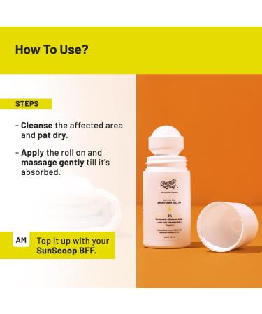Roll On Serum for Neck Knee & Elbow - 6% Vitamin C Hyaluronic Acid AHA Niacinamide | Exfoliates Hydrates Reduces Pigmentation | Unscented 1.4 fl oz - Buy Online on GoSupps.com