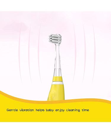 SEAGO Baby Electric Toothbrush with Smart LED Timer - Gentle Sonic Teeth Brushes for Kids Ages 1-4 (Yellow) - Buy Online on GoSupps.com