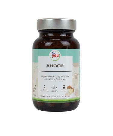 AHCC 60 capsules |1 000 mg per daily dose Shiitake mushroom for immune support from cultivated & fermented extract with alpha-glucanes.Original immunestimulating AHCC high bioavailability - Buy Online on GoSupps.com