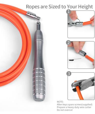 Hererope 1LB Weighted Jump Rope for Women & Men - Adjustable & Durable - Fitness & High-Intensity Workouts - Crossfit & Boxing - 8'6 M - Orange - Buy Online on GoSupps.com