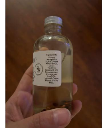 Herb & Root Cocoa Flavored Massage Oil with Warming Cinnamon Spice | 4oz Edible Body Oil | International Shipping - Buy Online on GoSupps.com