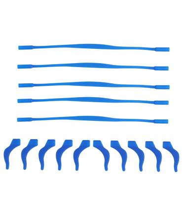 Healeved 5 sets Silicone glasses ear handles Sporty frontal ligaments for women and men training suits sets glasses holder glasses holes silicone glass holder anti-glasses hook m