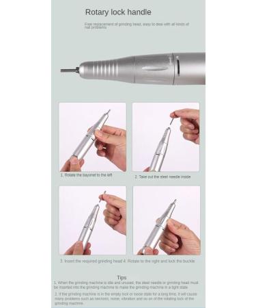 Kochenty Electric Nail Drill for Acrylic Gel Nails Manicure Pedicure Polishing Molding Tool for Home Salon Use Multifunctional Durable Easy To Install B Gradient Silver - Buy Online on GoSupps.com