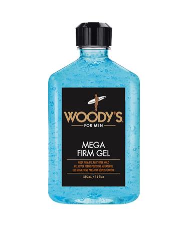 Woody's Mega Firm Gel for Men  Alcohol-free  Creates Body and Shine with Super Firm Hold  12 fl oz - 1 Pc 12 Fl Oz (Pack of 1)