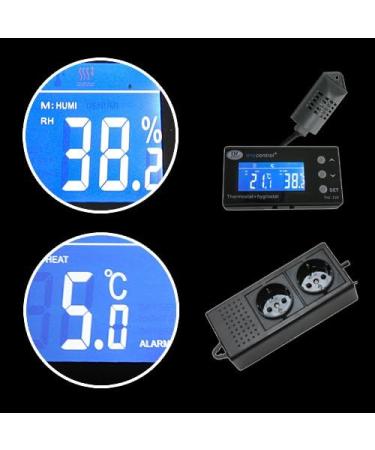 Digital 2-in-1 Thermostat Hygrostat Controller with Alarm | Day/Night Mode & External Display | Ideal for Terrariums - Buy Internationally - Buy Online on GoSupps.com