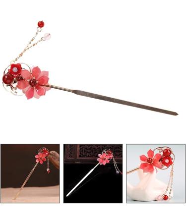 Hanfu Hairpin Hair Barrettes for Women Vintage Hair Stick Wedding Hair Barrettes Chinese Hairpin Pearl Trim Metal Trim Chinese Hair Stick Bride Acetic Acid Classical Flower Hairpin - Buy Online on GoSupps.com