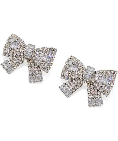 Pave Crystal Bowknot Stud Earrings - Elegant Fashion Jewelry for Women and Girls - Buy Online on GoSupps.com