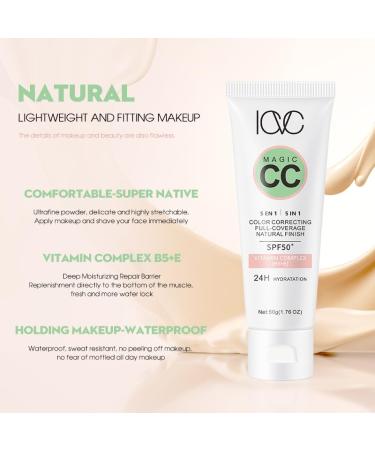 Color Correcting CC Cream | Hydrating Colour Corrector | Full-Coverage Foundation | Travel Size Natural White | Shop Now for International Shipping - Buy Online on GoSupps.com
