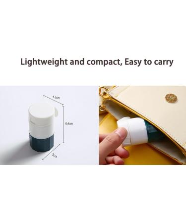 3 Compartment Pill Crusher & Cutter - Stainless Steel Blade Travel-Sized Multi-Function Storage Box - Cut & Grind Pills Vitamins Tablets (Green - Buy Online on GoSupps.com