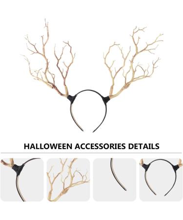 minkissy Tree Branches Headband Reindeer Antlers Headband Big Antlers Hair Band Forest Cosplay Props Christmas and Easter Party Headbands (As Shown) - Buy Online on GoSupps.com