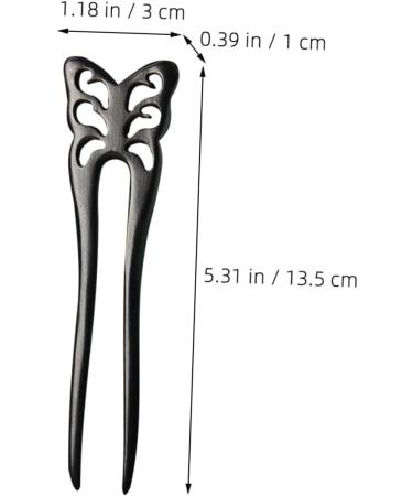 VINTORKY Ebony Hairpin Hair Forks Hair Pins for Thick Hair Chinese Hair Sticks Hair Accessories French Pins Hair Pins for Women Hairpins Hair for Women U Pins Hair Wooden Hair Sticks - Buy Online on GoSupps.com