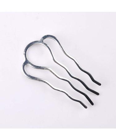 6-Piece Brass Hair Combs Set for Women - Large 65 x 35mm Silver Hair Bun Clips and Accessories - Buy Online on GoSupps.com