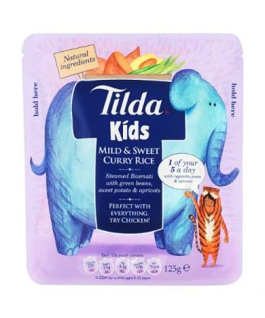 Tilda Tilda Pack of 6 Mild Curry Rice for Children 125g
