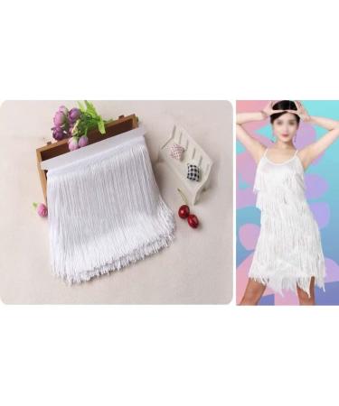 YYCRAFT 10 Yards 4 Inch Tassel Curtain Fringe Trim - DIY Sewing Crafts Clothing Curtains Decoration - White - Buy Online on GoSupps.com
