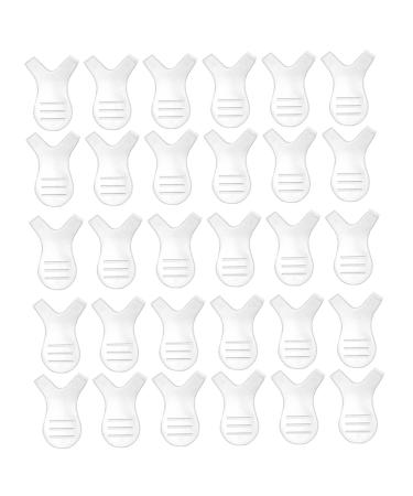 POPETPOP 30pcs Y-shaped Mascara Brush Eyelash Extension Tools Eyelash Perm Kit Y Shape Eyelash Brush Lash Lift Kit Eyelash Lift Lash Tool Eyelash Grafting Tool Plastic Make up Extend 4.8x3.5cm Transparent color