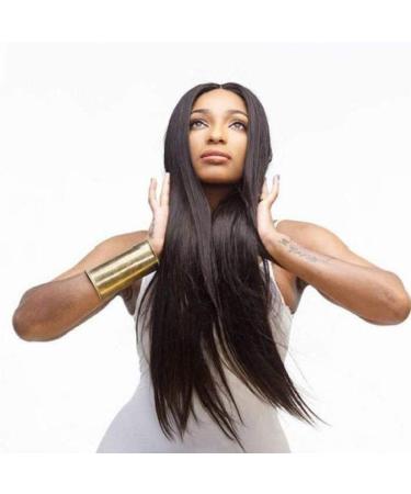 Shop European & American Long Straight Black Chemical Fiber Wigs | Dark Brown Headgear - Buy Online on GoSupps.com