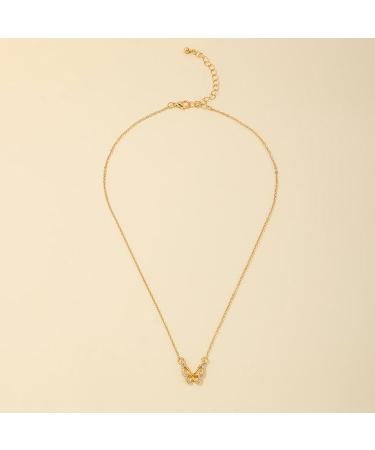 Shop Southjieling Hip Hop Adjustable Bowknot Collarbone Chain Necklace - Gold Elegance for Daily Style - Buy Online on GoSupps.com