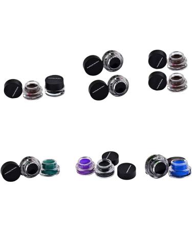 twcrvil 2 Bottles Smudge-Proof Gel Eyeliners Quick-Dry Eyeline Cream Photography Girls Eye Cosmetics Accessories Anniversary Gifts Black Green - Buy Online on GoSupps.com