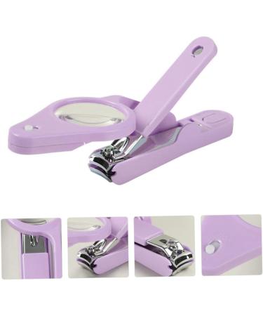 Ipetboom 1pc Nail Clippers Portable Nail Cutters Cat Claw Trimmer Small Dog Nail Puppy Nail Cuticle Clippers Toenails Clippers Toenail Clipper Magnifier Purple Child Led Stainless Steel Purple 15*4.5*1.6cm - Buy Online on GoSupps.com