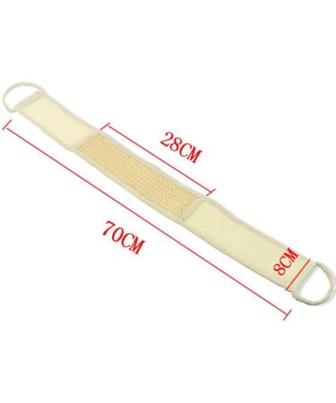 YingRen Natural Loofah Exfoliating Back Strap Scrubber Massager + Exfoliating Brush - Spa Bath Massage Set - Buy Online on GoSupps.com