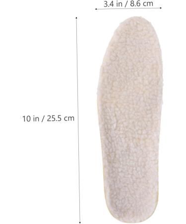 Winter Warm Insoles for Men & Women | Fluffy Thermal Slipper Inserts | Heated Shoe Pads for Outdoor Use - Beige 7.5 - Buy Online on GoSupps.com