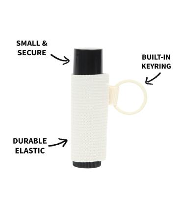Cute Off White Lip Balm Holder Keychain for Men & Women | Elastic Sleeve by Thread Wallets - Buy Online on GoSupps.com