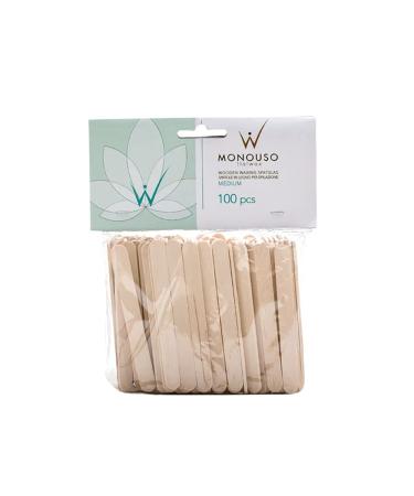 ItalWax spatula 100 pieces 114 x 10 x 2 mm face short