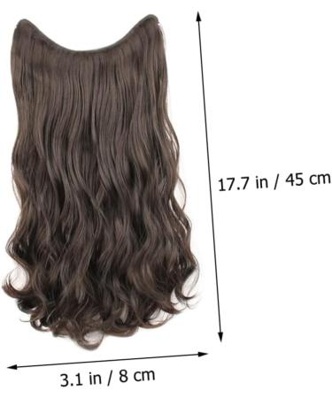 FRCOLOR Headband Wigs Fluffy U-shaped Wig Wavy Hair Extensions Real Hair Body Wave Human Hair Wig Wavy Wigs Headband Wig Black Wig Wigs with Headbands Black Wavy Wig Temperature Wire Clip 45X8CM Black - Buy Online on GoSupps.com