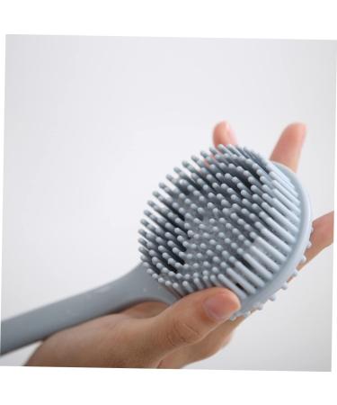 Silicone Back Scrub Brush with Handle - Bath Tub & Shower Cleaning Scrubber for Men - Buy Online on GoSupps.com
