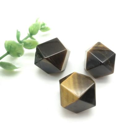 Natural Crystal Rough Natural Quartz Crystal Natural Yellow Tiger Eye Crystals Stone Carved Polyhedron Shaped Smooth Stone Crystals Room Decoration Home Office Decor - Buy Online on GoSupps.com