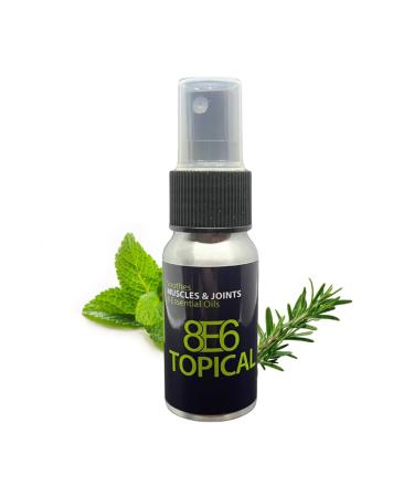 All-Natural 8E6 Cooling Comfort Spray 30ML | Muscle & Joint Support with 8 Essential Oils | Menthol & Camphor | Fast-Acting Topical Mist for Back Neck Shoulders & Legs | Everyday Active Use